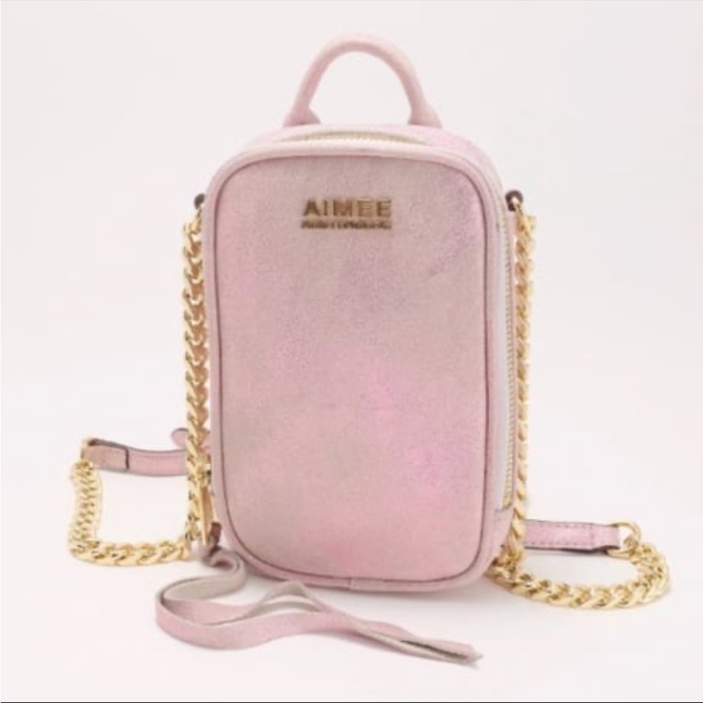 Aimee Kestenberg Leather Chill Out Phone Crossbody, Petal Brush Metallic